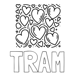 Online Created Coloring Page - TRAM Coloring Page alongside Free Printable Coloring Page of Hearts