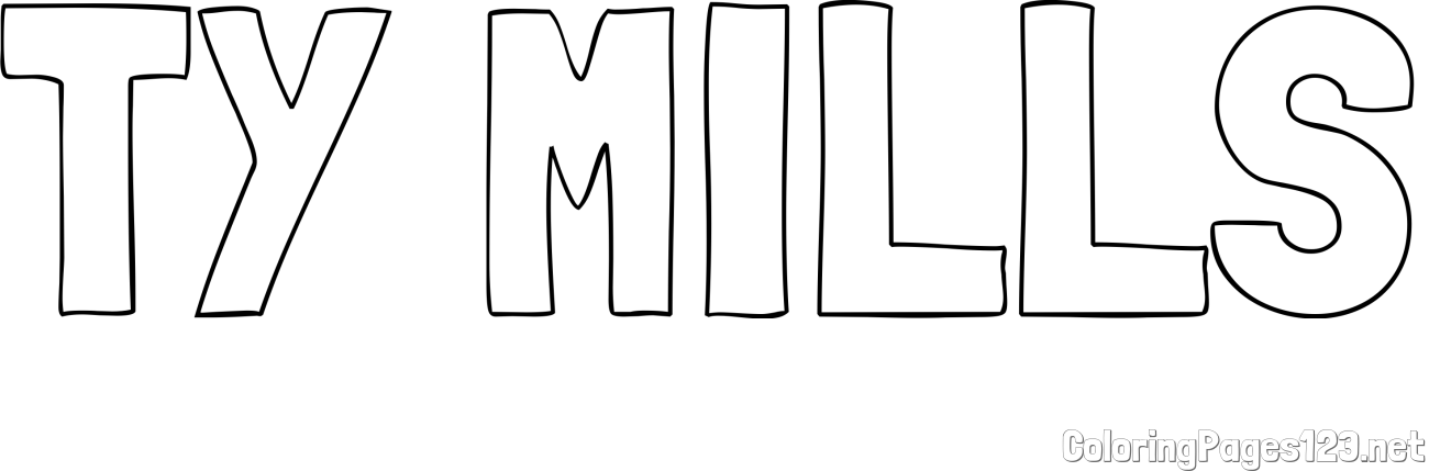 TY MILLS Coloring Page