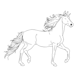 Beautiful Unicorn Coloring Page