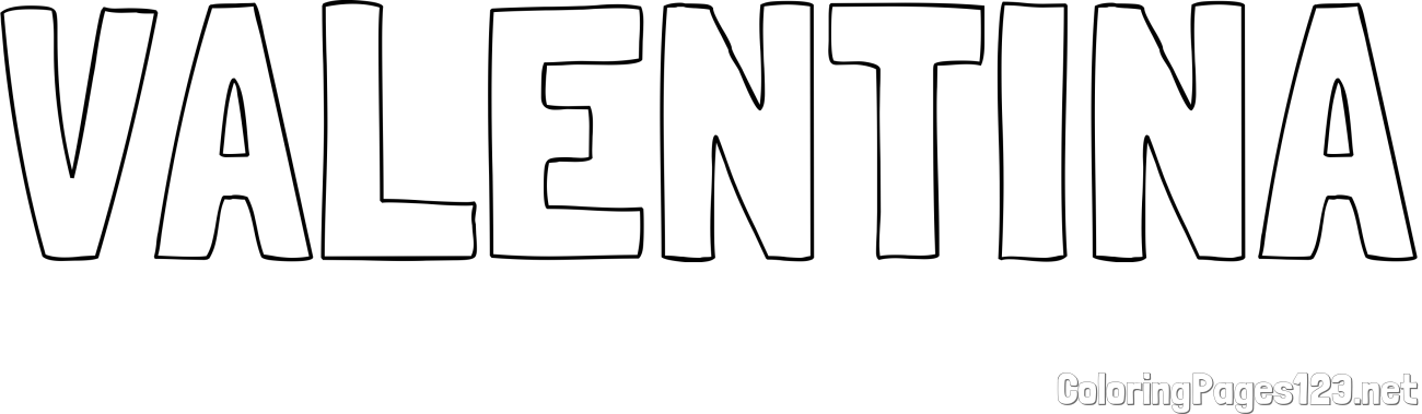 VALENTINA Coloring Page