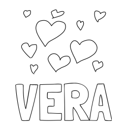 Online Created Coloring Page - VERA Coloring Page alongside Coloring page of hearts 😍