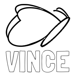 Online Created Coloring Page - VINCE Coloring Page and Butterfly Coloring Page for Preschool