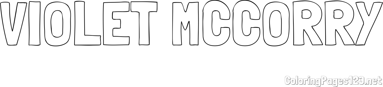 VIOLET MCCORRY Coloring Page