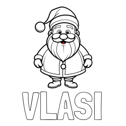 Online Created Coloring Page - VLASI Coloring Page and Adorable Santa Claus Coloring Page for kids