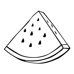 Watermelon Slice Coloring Page