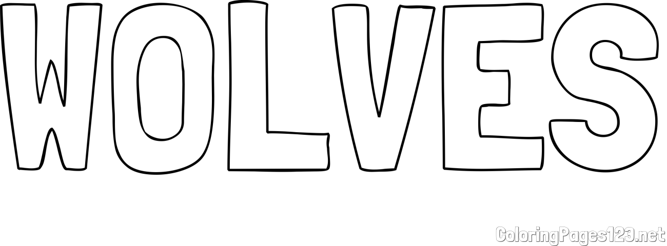 WOLVES Coloring Page