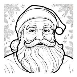 Wonderful Smiling Santa Claus Coloring Page