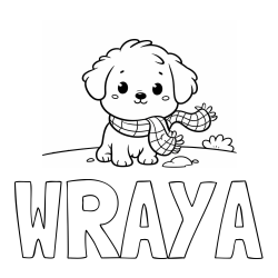 Online Created Coloring Page - WRAYA Coloring Page and Coloring Page of an Adorable Puppy