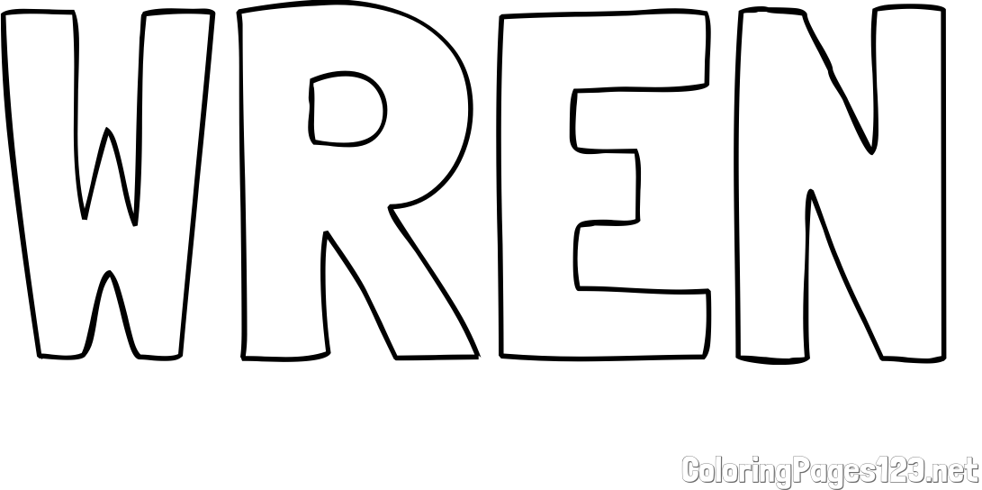 WREN Coloring Page