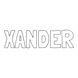 Online Created Coloring Page - XANDER Coloring Page