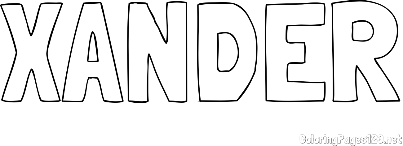 XANDER Coloring Page