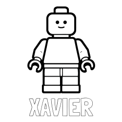 Online Created Coloring Page - XAVIER Coloring Page and Easy LEGO Character Coloring Page