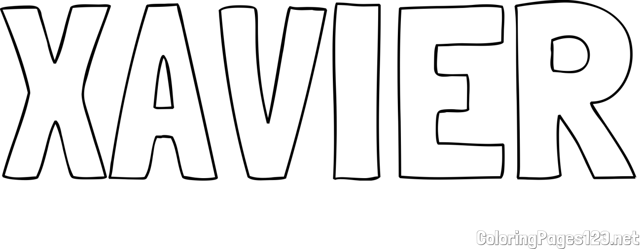 XAVIER Coloring Page