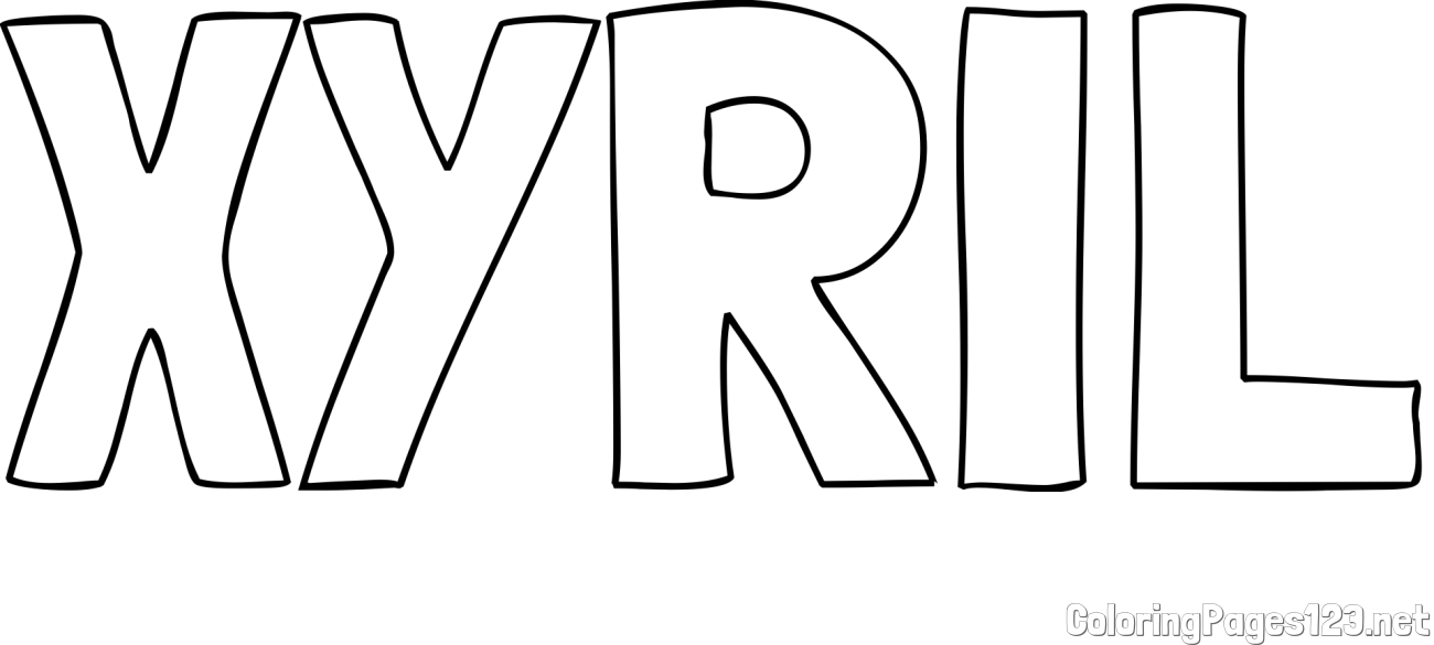 XYRIL Coloring Page