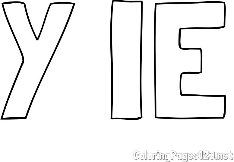 Y IE Coloring Page
