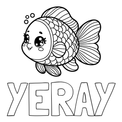 Online Created Coloring Page - YERAY Coloring Page and Coloring Page of a Cute Fish