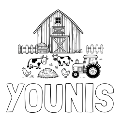 Online Created Coloring Page - YOUNIS Coloring Page and Kids Farm Coloring Page