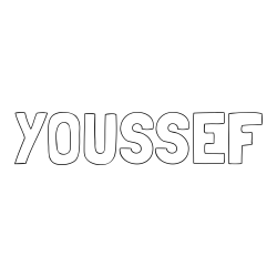 Online Created Coloring Page - YOUSSEF Coloring Page
