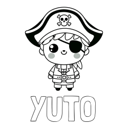 Online Created Coloring Page - YUTO Coloring Page and Easy Pirate Coloring Page for Kids