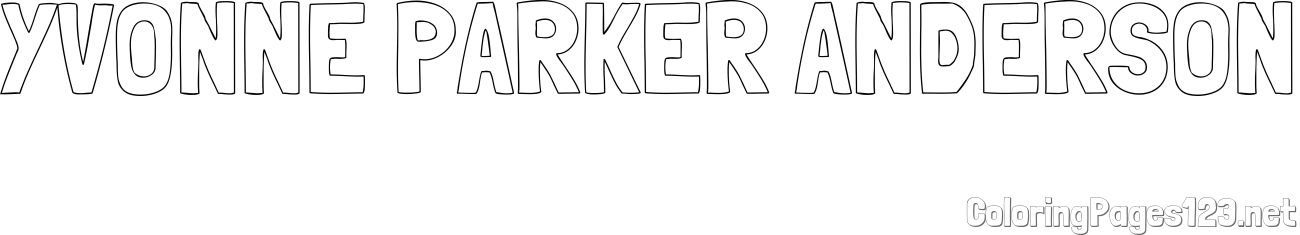 YVONNE PARKER ANDERSON Coloring Page
