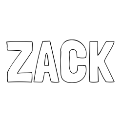 Online Created Coloring Page - ZACK Coloring Page