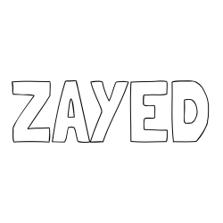 Online Created Coloring Page - ZAYED Coloring Page