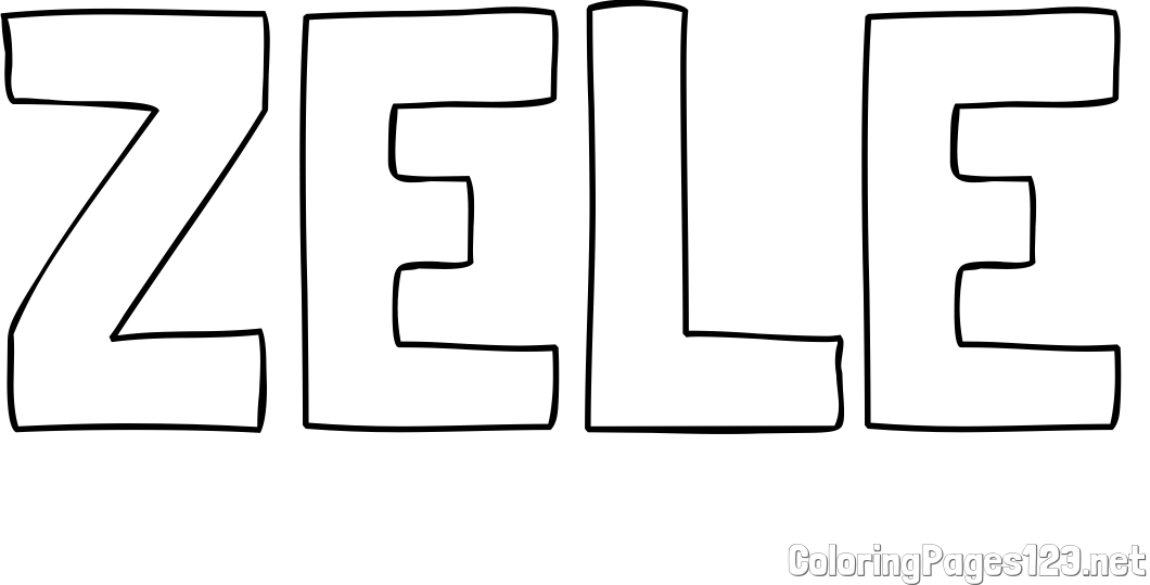 ZELE Coloring Page