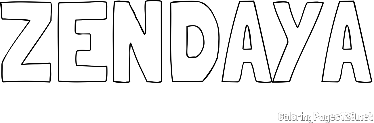 ZENDAYA Coloring Page