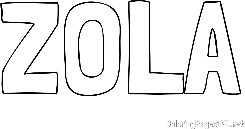 ZOLA Coloring Page