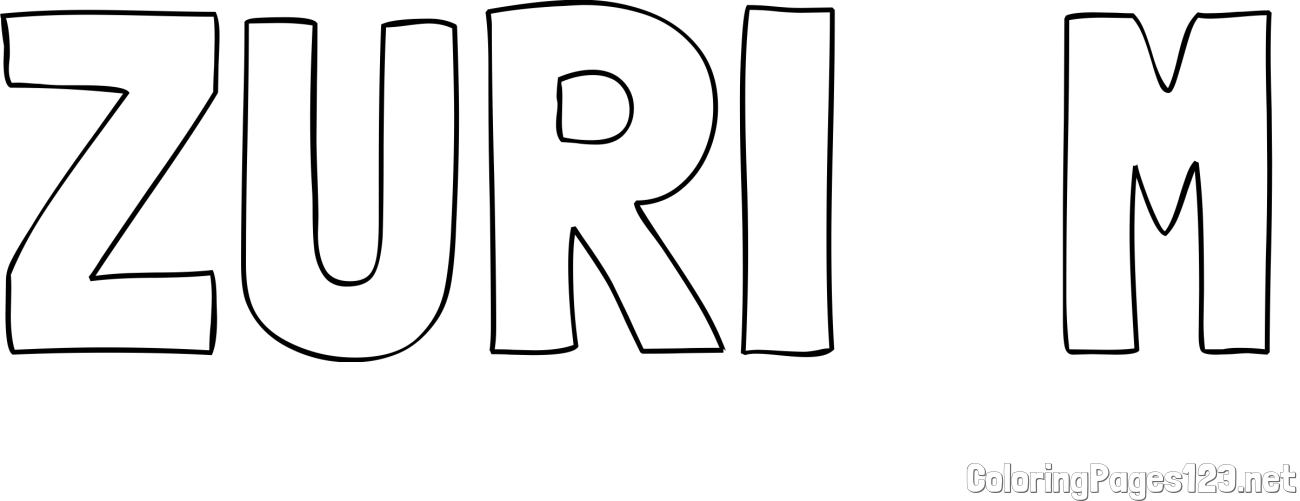 ZURI  M Coloring Page